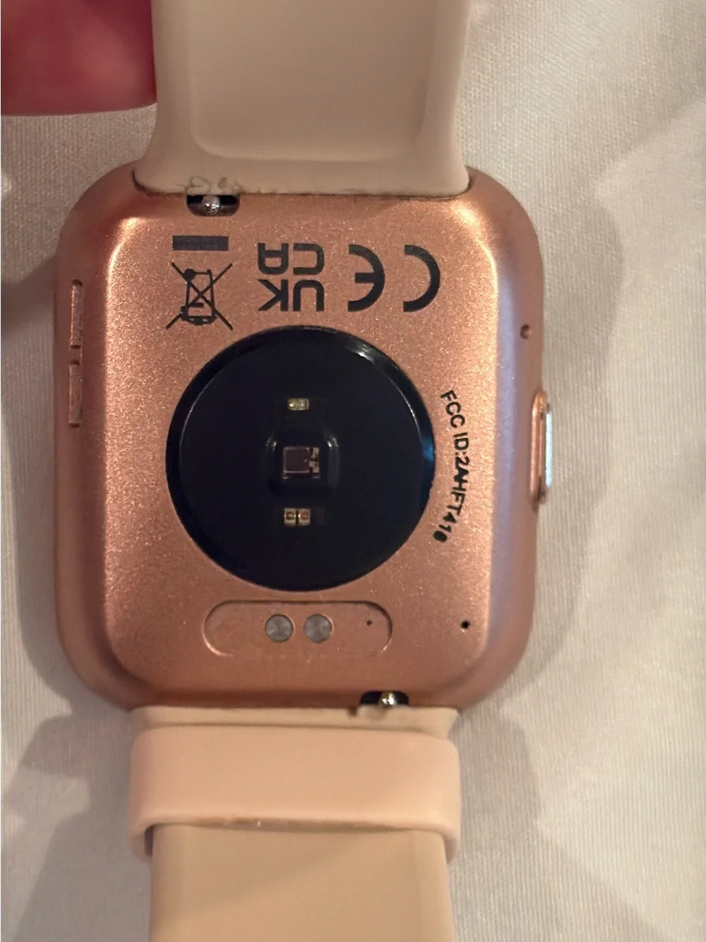 Smart Fitness Watch with Black and Rose Gold Bands